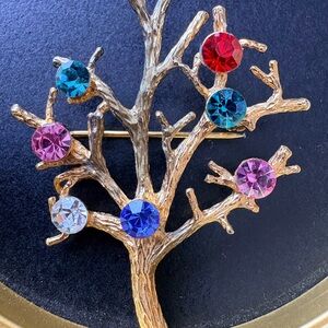 Vintage Tree of Life Brooch - Sterling